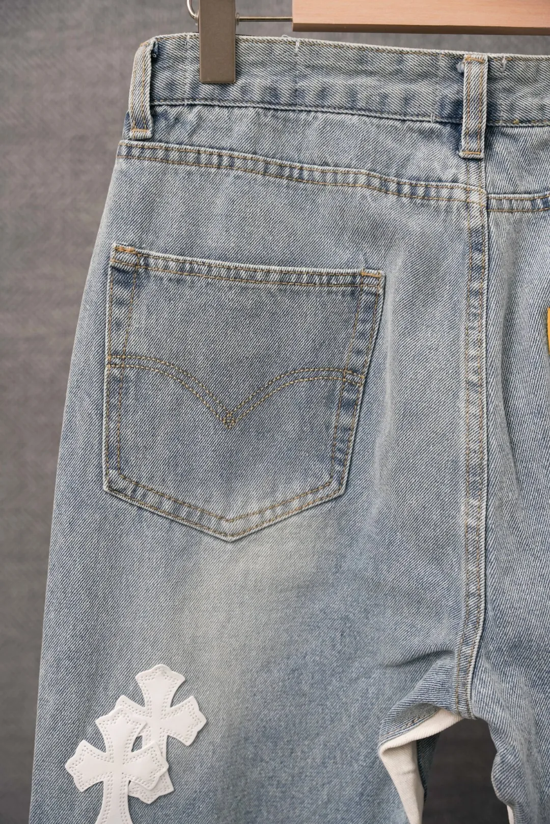 ：S 027 & Chrome Hearts Light Blue Same Style ：Light Blue Size：28 30 32 34 （S-XL)
